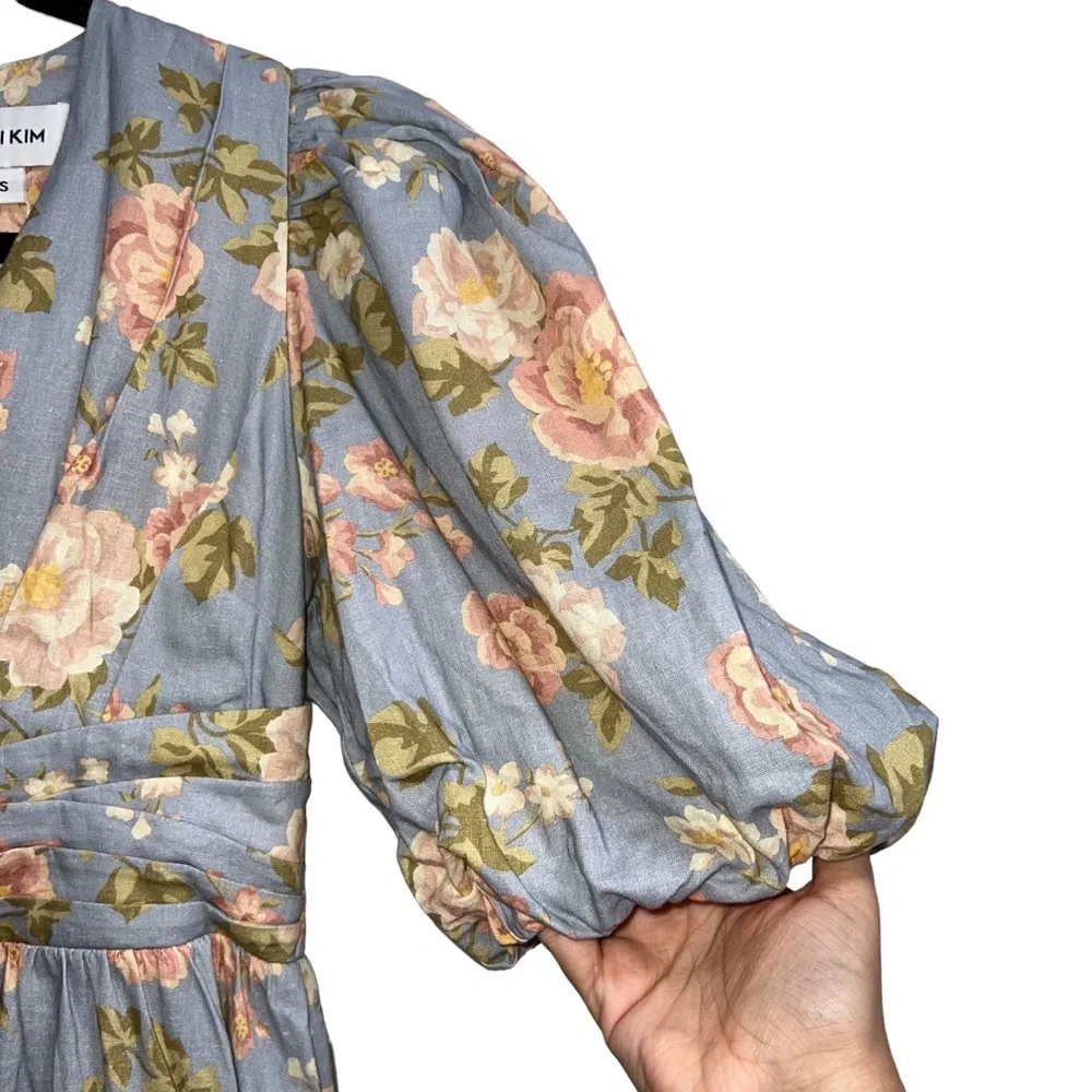 NEW NWT Yumi Kim Gayle Linen Dress In Mellow Brook Crystal Floral Print